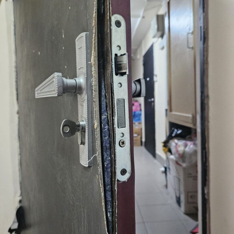 Замена замка и ручек на общей тамбурной двери в подъезде